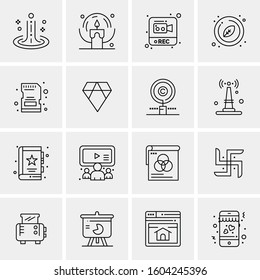 16 Universal Business Icons Vector. Creative Icon Illustration to use in web and Mobile Related project.