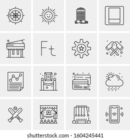 16 Universal Business Icons Vector. Creative Icon Illustration to use in web and Mobile Related project.