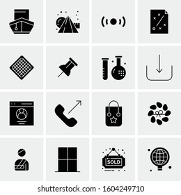 16 Universal Business Icons Vector. Creative Icon Illustration to use in web and Mobile Related project.