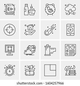 16 Universal Business Icons Vector. Creative Icon Illustration to use in web and Mobile Related project.