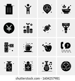 16 Universal Business Icons Vector. Creative Icon Illustration to use in web and Mobile Related project.
