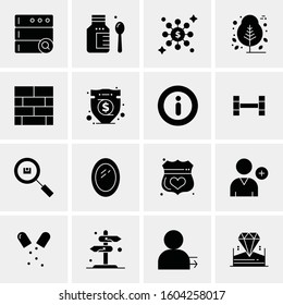 16 Universal Business Icons Vector. Creative Icon Illustration to use in web and Mobile Related project.