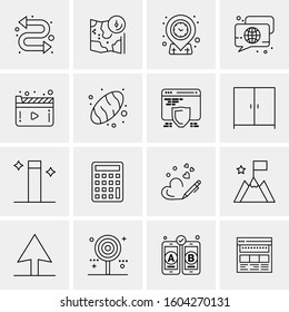 16 Universal Business Icons Vector. Creative Icon Illustration to use in web and Mobile Related project.