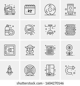 16 Universal Business Icons Vector. Creative Icon Illustration to use in web and Mobile Related project.