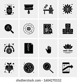 16 Universal Business Icons Vector. Creative Icon Illustration to use in web and Mobile Related project.