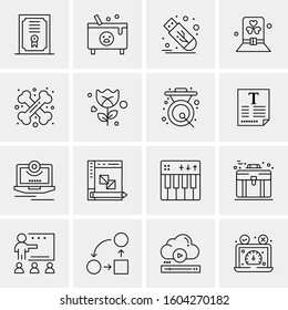 16 Universal Business Icons Vector. Creative Icon Illustration to use in web and Mobile Related project.