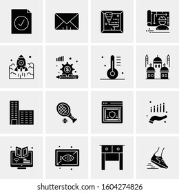 16 Universal Business Icons Vector. Creative Icon Illustration to use in web and Mobile Related project.