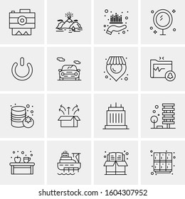 16 Universal Business Icons Vector. Creative Icon Illustration to use in web and Mobile Related project.