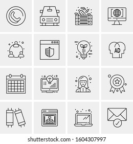 16 Universal Business Icons Vector. Creative Icon Illustration to use in web and Mobile Related project.