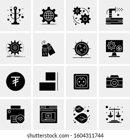 16 Universal Business Icons Vector. Creative Icon Illustration to use in web and Mobile Related project.