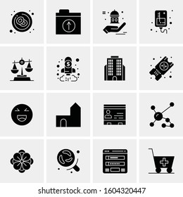 16 Universal Business Icons Vector. Creative Icon Illustration to use in web and Mobile Related project.