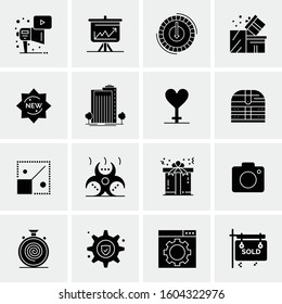 16 Universal Business Icons Vector. Creative Icon Illustration to use in web and Mobile Related project.