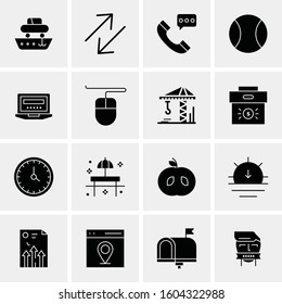 16 Universal Business Icons Vector. Creative Icon Illustration to use in web and Mobile Related project.