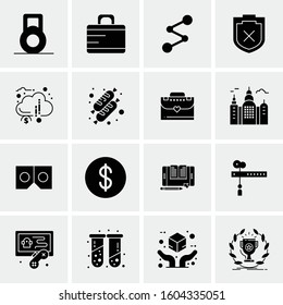 16 Universal Business Icons Vector. Creative Icon Illustration to use in web and Mobile Related project.