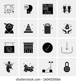 16 Universal Business Icons Vector. Creative Icon Illustration to use in web and Mobile Related project.