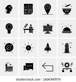 16 Universal Business Icons Vector. Creative Icon Illustration to use in web and Mobile Related project.