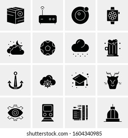 16 Universal Business Icons Vector. Creative Icon Illustration to use in web and Mobile Related project.