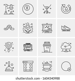 16 Universal Business Icons Vector. Creative Icon Illustration to use in web and Mobile Related project.