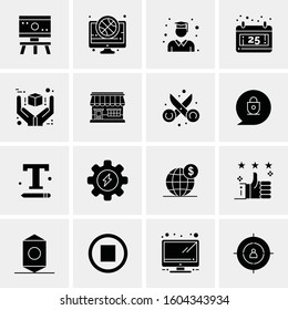 16 Universal Business Icons Vector. Creative Icon Illustration to use in web and Mobile Related project.
