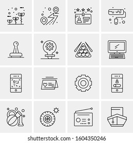 16 Universal Business Icons Vector. Creative Icon Illustration to use in web and Mobile Related project.