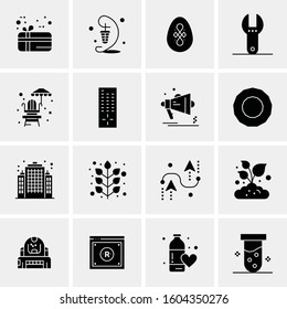 16 Universal Business Icons Vector. Creative Icon Illustration to use in web and Mobile Related project.