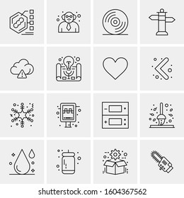 16 Universal Business Icons Vector. Creative Icon Illustration to use in web and Mobile Related project.