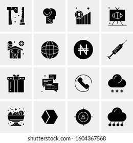 16 Universal Business Icons Vector. Creative Icon Illustration to use in web and Mobile Related project.