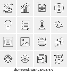 16 Universal Business Icons Vector. Creative Icon Illustration to use in web and Mobile Related project.