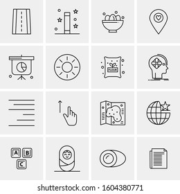 16 Universal Business Icons Vector. Creative Icon Illustration to use in web and Mobile Related project.