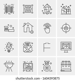 16 Universal Business Icons Vector. Creative Icon Illustration to use in web and Mobile Related project.