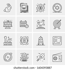 16 Universal Business Icons Vector. Creative Icon Illustration to use in web and Mobile Related project.
