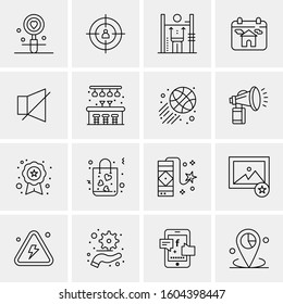 16 Universal Business Icons Vector. Creative Icon Illustration to use in web and Mobile Related project.