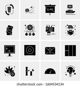 16 Universal Business Icons Vector. Creative Icon Illustration to use in web and Mobile Related project.
