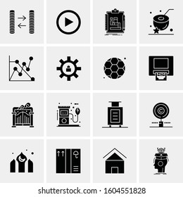 16 Universal Business Icons Vector. Creative Icon Illustration to use in web and Mobile Related project.