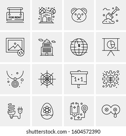 16 Universal Business Icons Vector. Creative Icon Illustration to use in web and Mobile Related project.