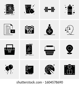 16 Universal Business Icons Vector. Creative Icon Illustration to use in web and Mobile Related project.