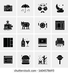 16 Universal Business Icons Vector. Creative Icon Illustration to use in web and Mobile Related project.