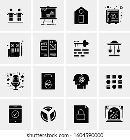 16 Universal Business Icons Vector. Creative Icon Illustration to use in web and Mobile Related project.