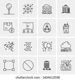 16 Universal Business Icons Vector. Creative Icon Illustration to use in web and Mobile Related project.