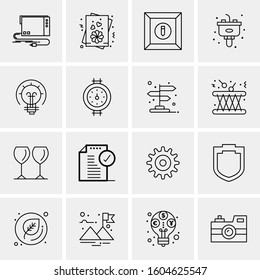 16 Universal Business Icons Vector. Creative Icon Illustration to use in web and Mobile Related project.