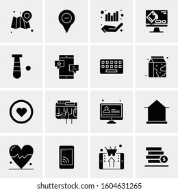 16 Universal Business Icons Vector. Creative Icon Illustration to use in web and Mobile Related project.