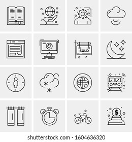 16 Universal Business Icons Vector. Creative Icon Illustration to use in web and Mobile Related project.