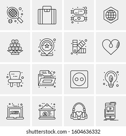 16 Universal Business Icons Vector. Creative Icon Illustration to use in web and Mobile Related project.