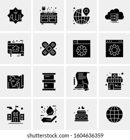 16 Universal Business Icons Vector. Creative Icon Illustration to use in web and Mobile Related project.