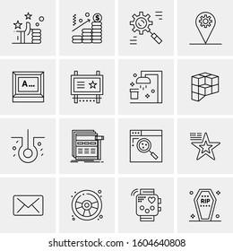 16 Universal Business Icons Vector. Creative Icon Illustration to use in web and Mobile Related project.