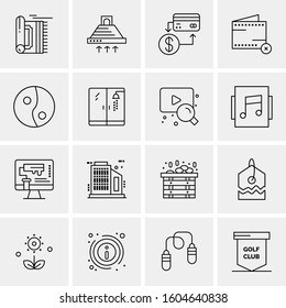 16 Universal Business Icons Vector. Creative Icon Illustration to use in web and Mobile Related project.