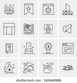 16 Universal Business Icons Vector. Creative Icon Illustration to use in web and Mobile Related project.