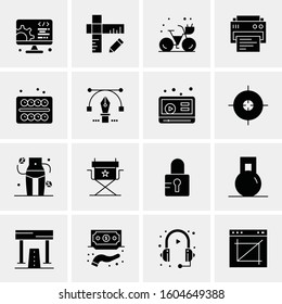 16 Universal Business Icons Vector. Creative Icon Illustration to use in web and Mobile Related project.