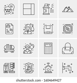16 Universal Business Icons Vector. Creative Icon Illustration to use in web and Mobile Related project.