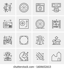 16 Universal Business Icons Vector. Creative Icon Illustration to use in web and Mobile Related project.